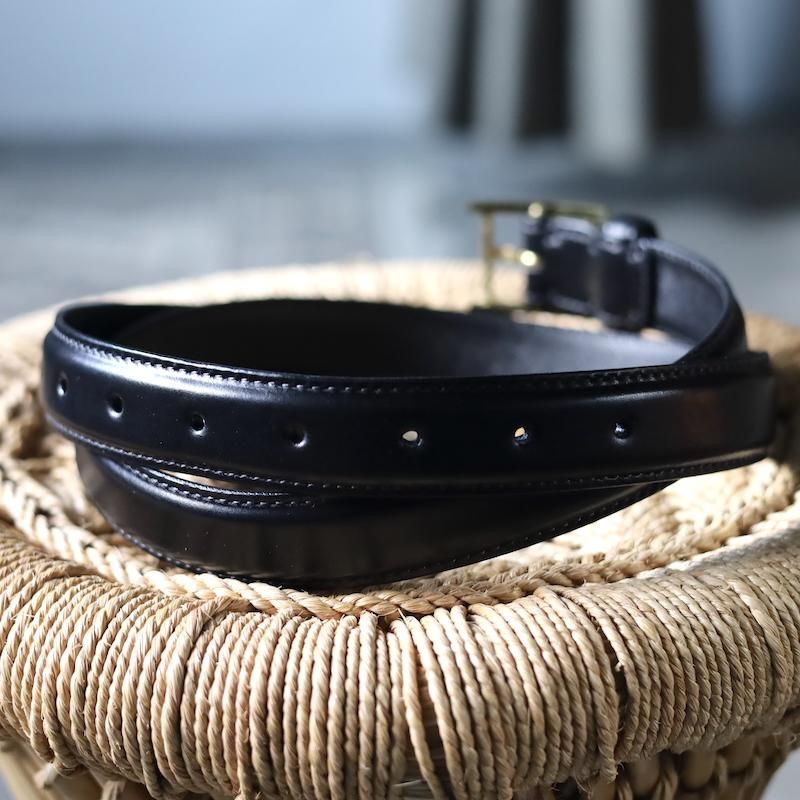 post production ベルト Post Production / Dress-Belt -BLACK×GOLD- | YURAGI
