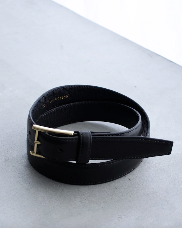 POST PRODUCTION レザーベルト Post Production】Dress Belt / Gold - HUUKU