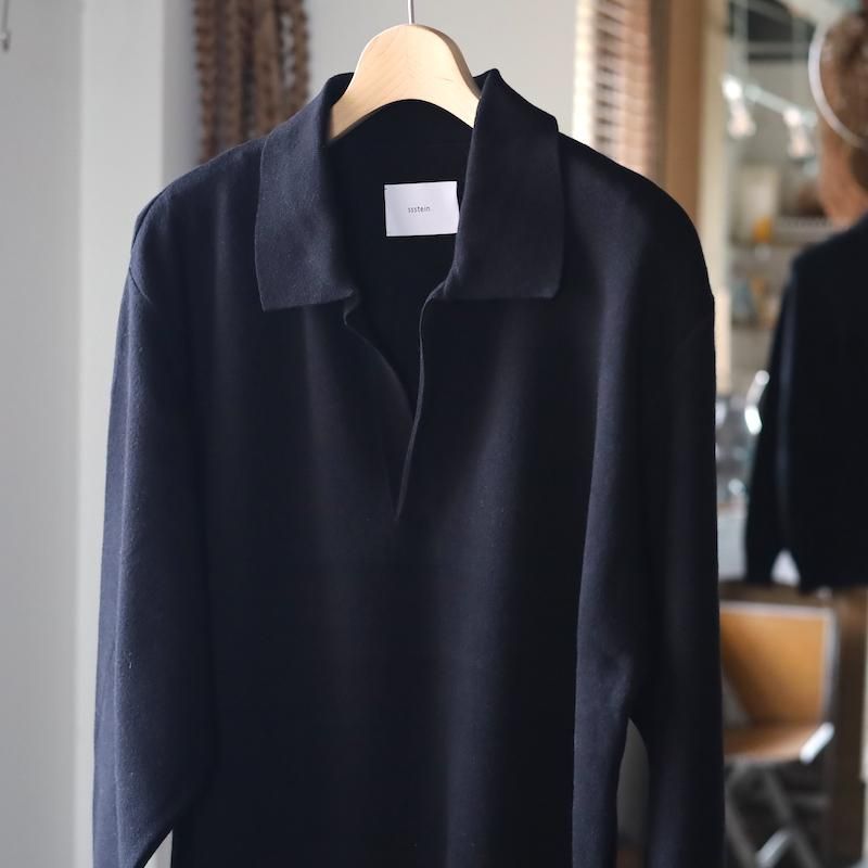 ssstein】COTTON CASHMERE KNIT SKIPPER LS - HUUKU ssstein】COTTON CASHMERE KNIT SKIPPER LS - HUUKU