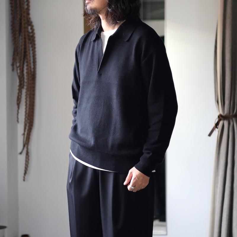 ssstein】COTTON CASHMERE KNIT SKIPPER LS - HUUKU ssstein】COTTON CASHMERE KNIT SKIPPER LS - HUUKU