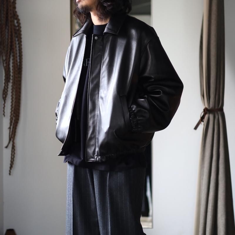 ssstein】LEATHER ZIP SHORT JACKET - HUUKU ssstein】LEATHER ZIP SHORT JACKET - HUUKU