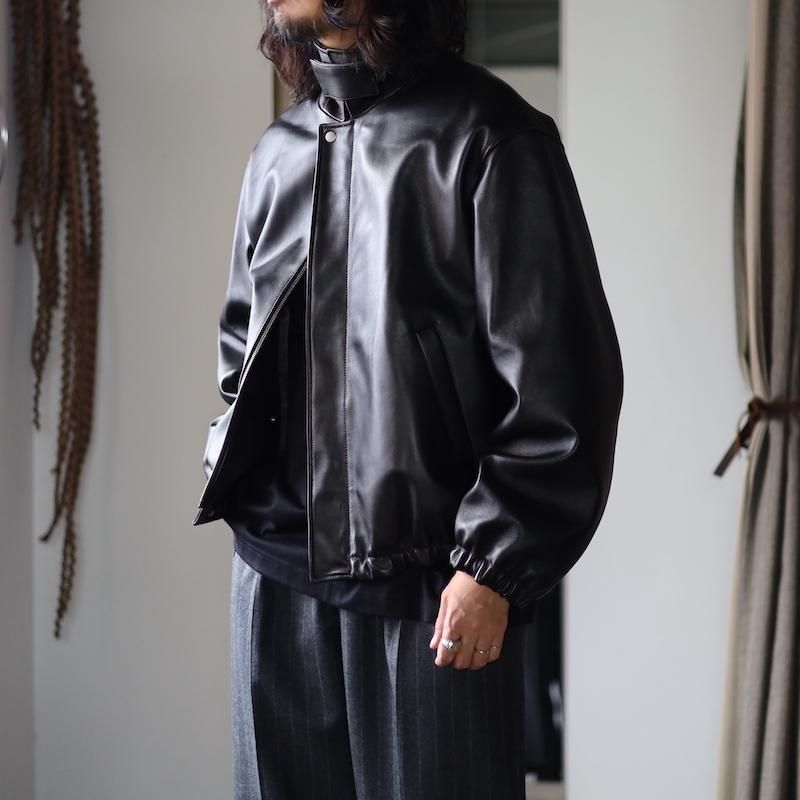 ssstein】LEATHER ZIP SHORT JACKET - HUUKU ssstein】LEATHER ZIP SHORT JACKET - HUUKU