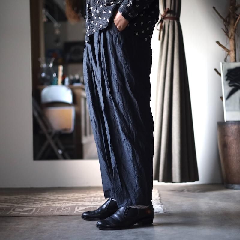パンツ calmlence TRIPLE PLEATED WIDE TAPERED calmlence】TRIPLE PLEATED WIDE TAPERED - HUUKU