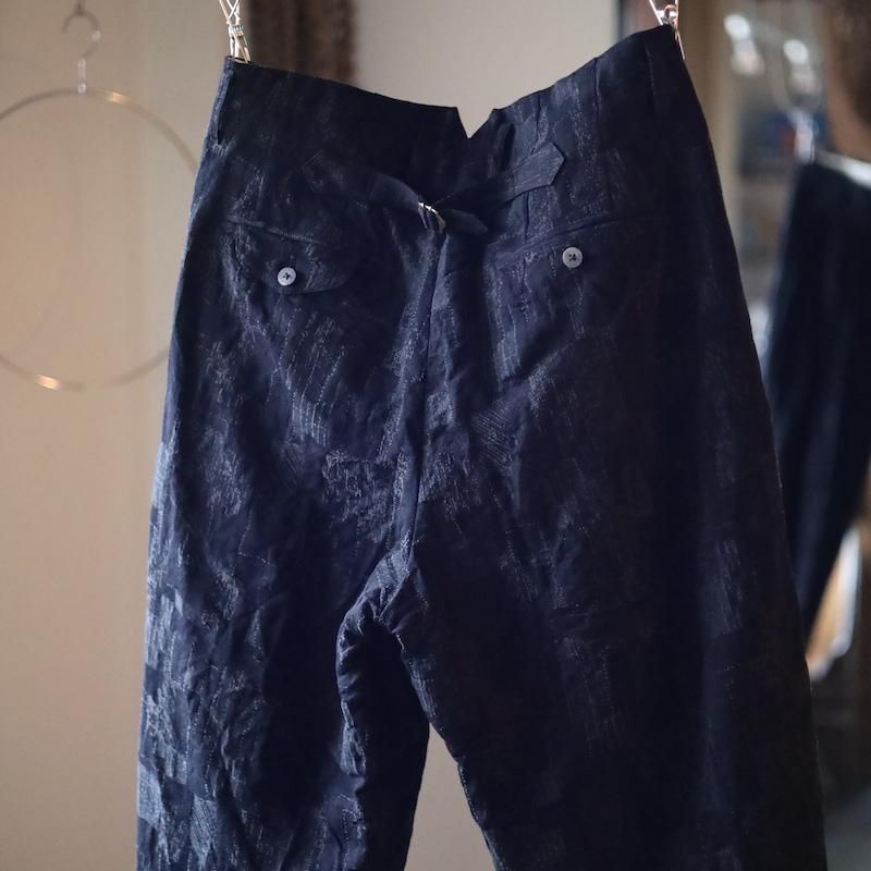 calmlence Triple Pleated Wide Chino サイズ１ calmlence / Triple Pleated Wide Tapered (Random Border&Dyed