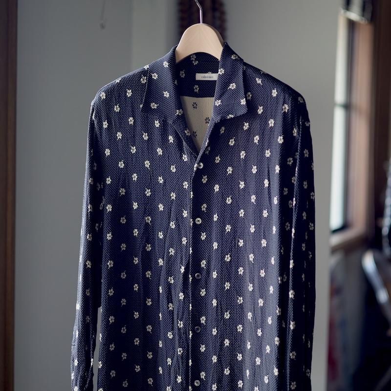 calmlence】CLASSIC OPEN COLLAR SHIRT calmlence】CLASSIC OPEN COLLAR SHIRT