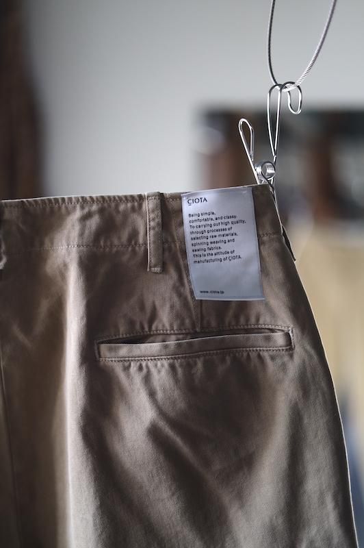 CIOTA】Weapon Chino Cloth Pants / 43khaki / Stone Wash - HUUKU CIOTA】Weapon Chino Cloth Pants / 43khaki / Stone Wash - HUUKU