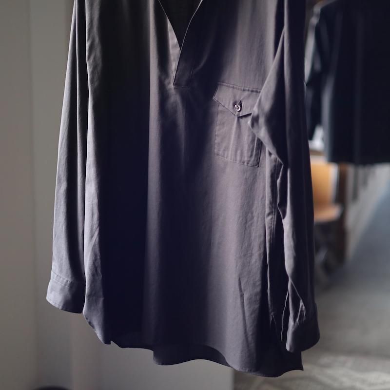 ULTERIOR】POWDERY SOFT TWILL SKIPPER SHIRT - HUUKU
