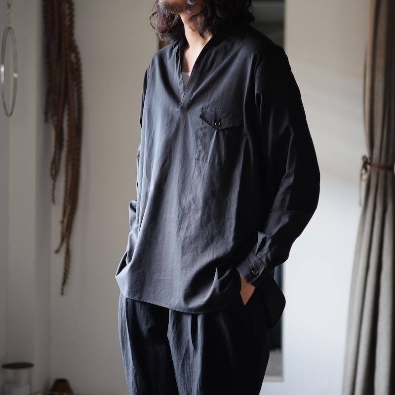 ULTERIOR】POWDERY SOFT TWILL SKIPPER SHIRT - HUUKU