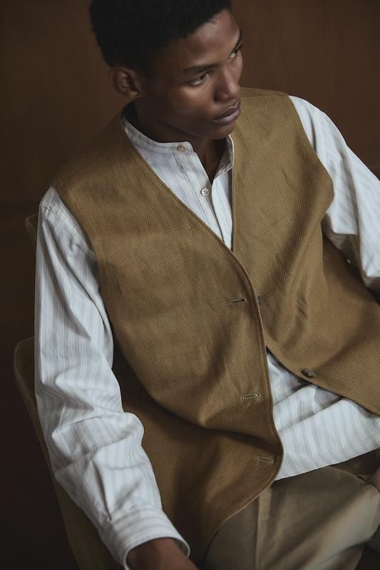BISOWN】CHINO CLOTH × KARAMI REVERSIBLE VEST - HUUKU