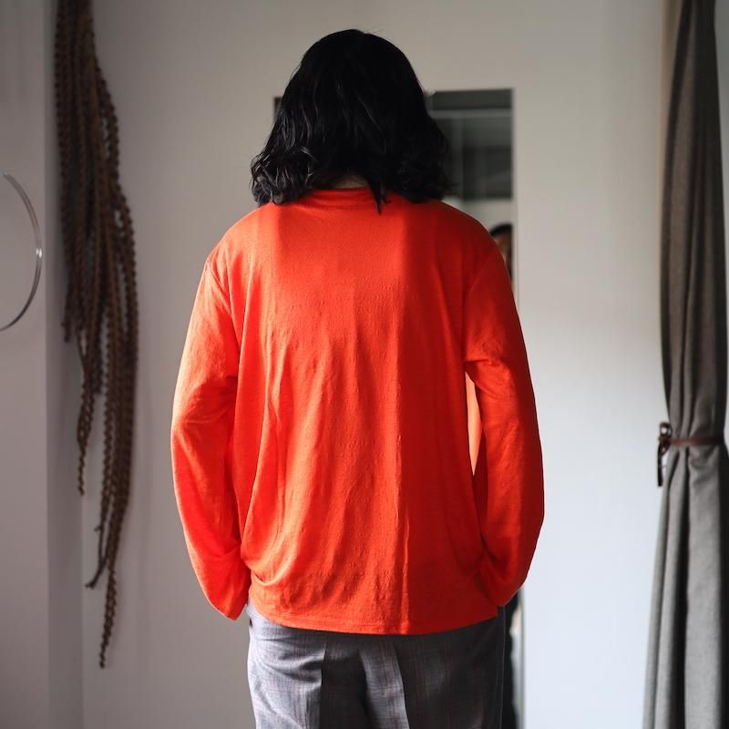 MAATEE&SONS】LINEN L/SLEEVE BOAT TEE - HUUKU