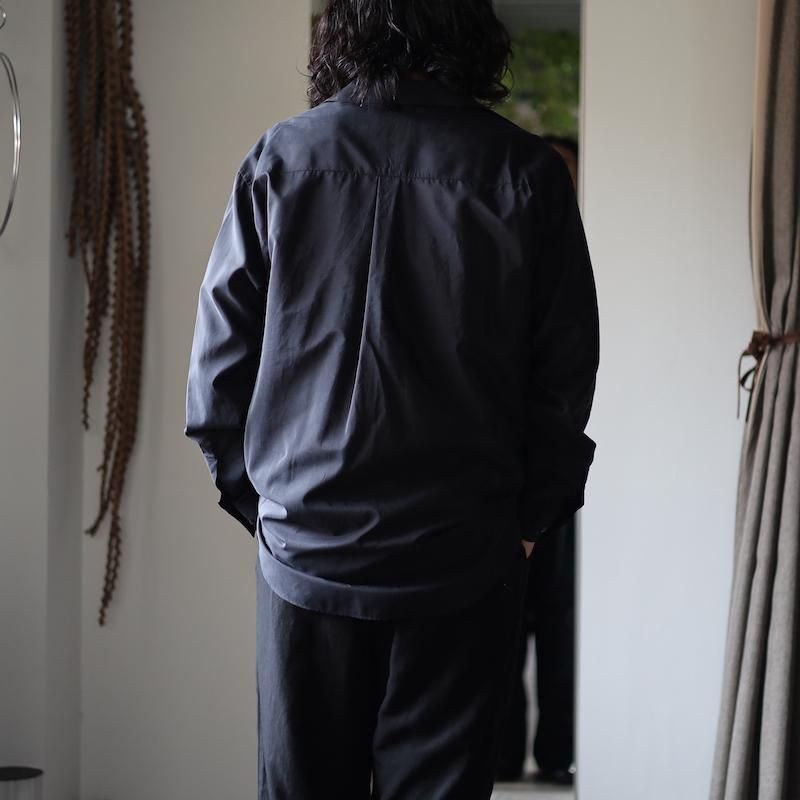 ssstein】SILK NYLON OVERSIZED SKIPPER SHIRT - HUUKU