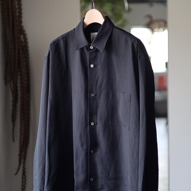 ssstein】RAYON/LINEN OVERSIZED DOWN PAT SHIRT - HUUKU