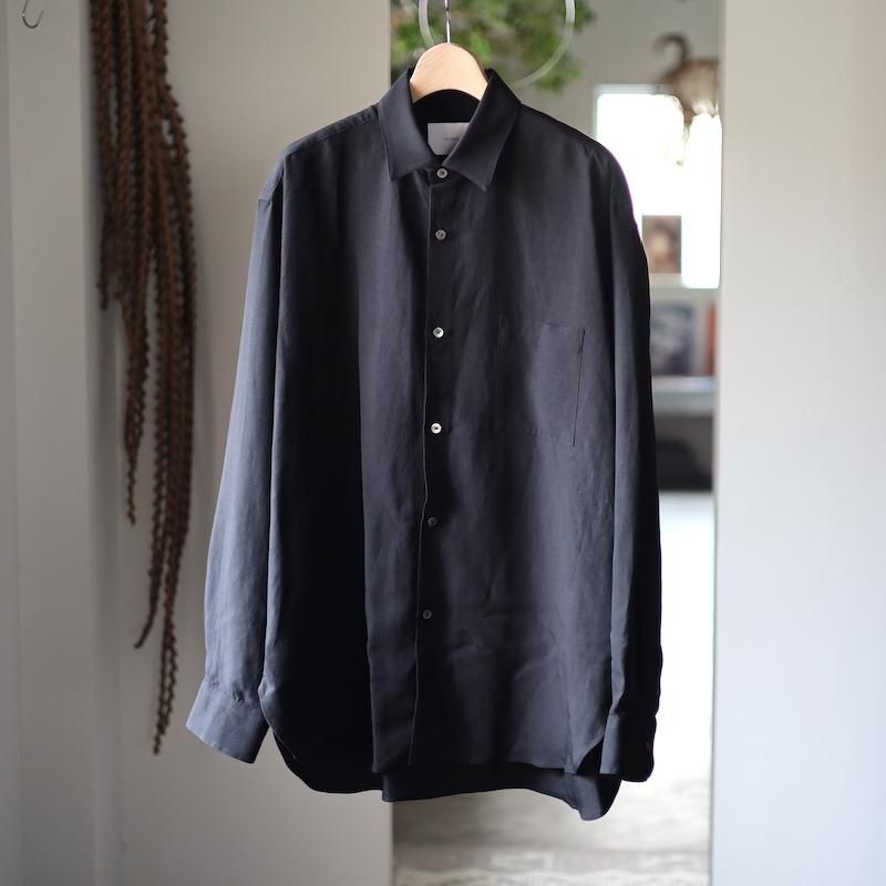 ssstein】RAYON/LINEN OVERSIZED DOWN PAT SHIRT - HUUKU