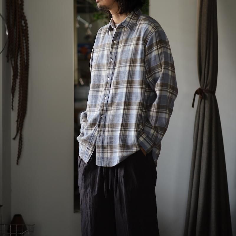 ISSUETHINGS イシューシングス Type 5-2 ボタン欠損 issuethings】Type-53 Shirts / faded cotton check - HUUKU