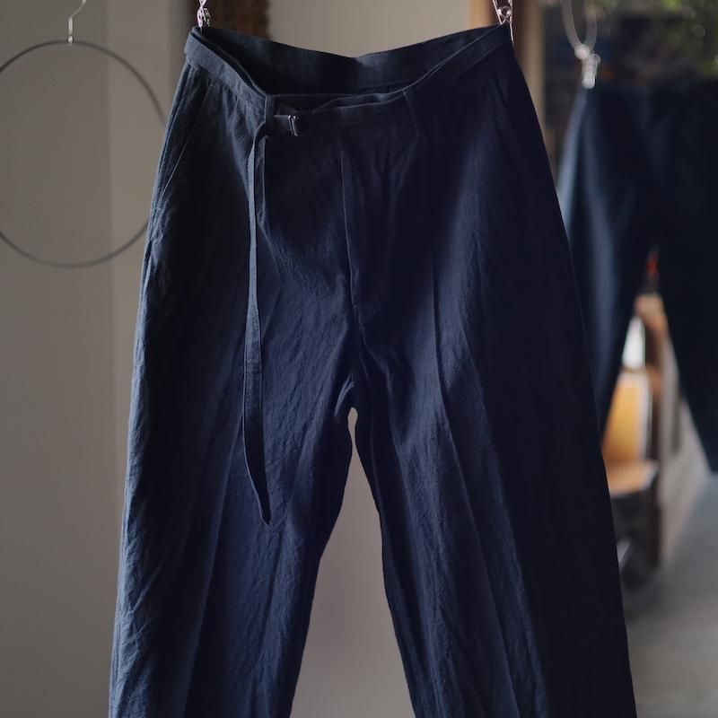 パンツ 24SS blurhms Belted Trousers blurhms】Linen Cotton Belted Trousers - HUUKU