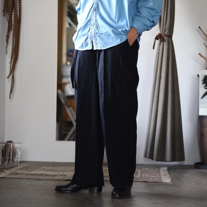 blurhms】Linen Cotton Belted Trousers - HUUKU