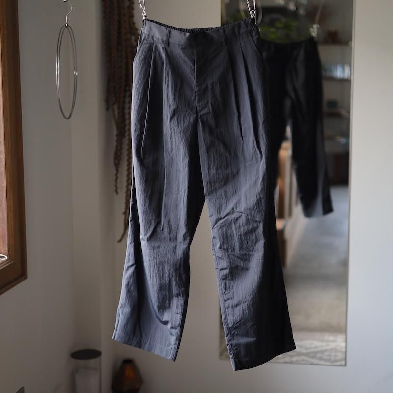 パンツ SSSTEIN NYLON EASY WIDE TROUSERS ssstein(シュタイン)/SILK NYLON EASY WIDE TROUSERS/CHARCOAL