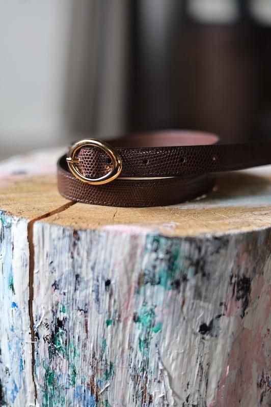 BISOWN】LIZARD OVAL BELT - HUUKU
