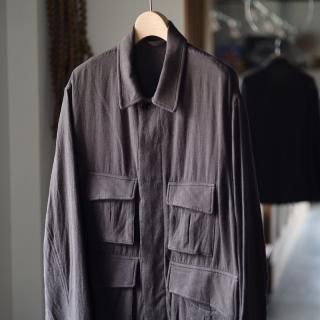 ULTERIOR ツイードシャツJKT 上代3.5万 ジェンダーレスファッション マルチツイードシャツジャケット