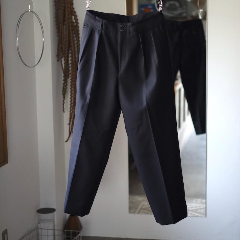ULTERIOR】SUPER FINE LIGHT MELTON TUCKED TROUSERS - HUUKU