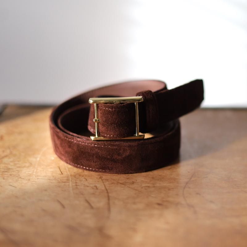 POST PRODUCTION レザーベルト Post Production】Dress Belt / Horse Suede - HUUKU