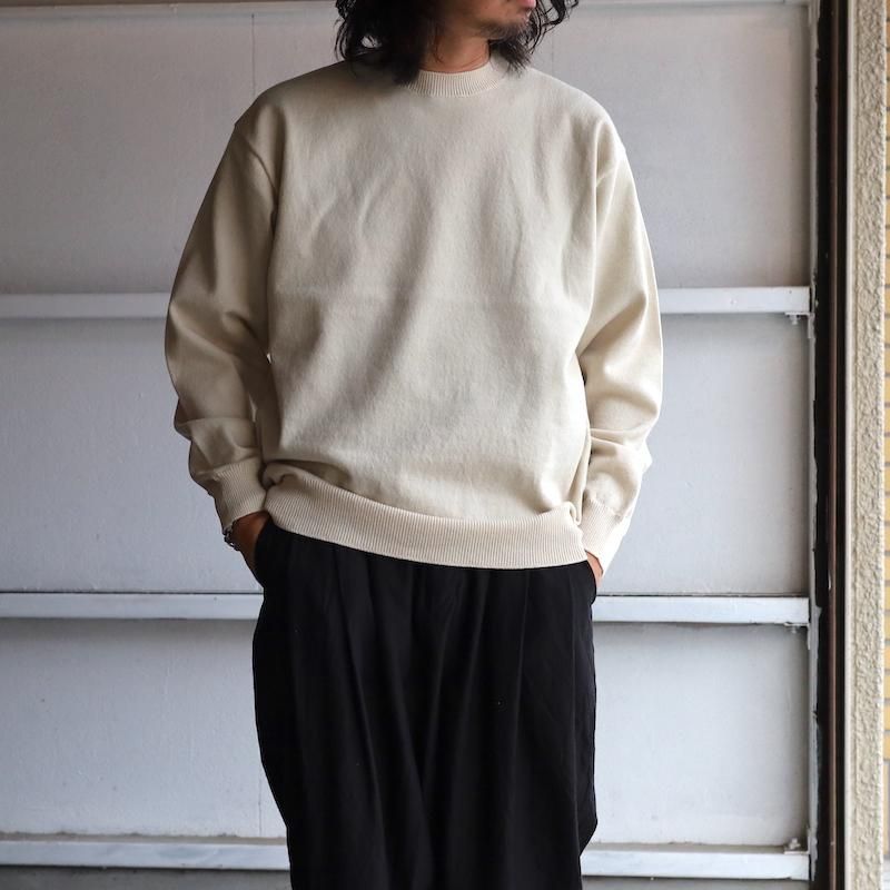 YONETOMI】Rigid Cashmere Knit Sweater / Natural - HUUKU