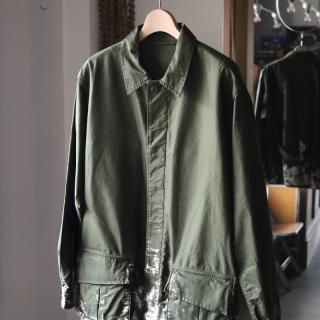 <img class='new_mark_img1' src='https://img.shop-pro.jp/img/new/icons8.gif' style='border:none;display:inline;margin:0px;padding:0px;width:auto;' />awasagiza cotton moleskin belted jacket / metallic gold paint