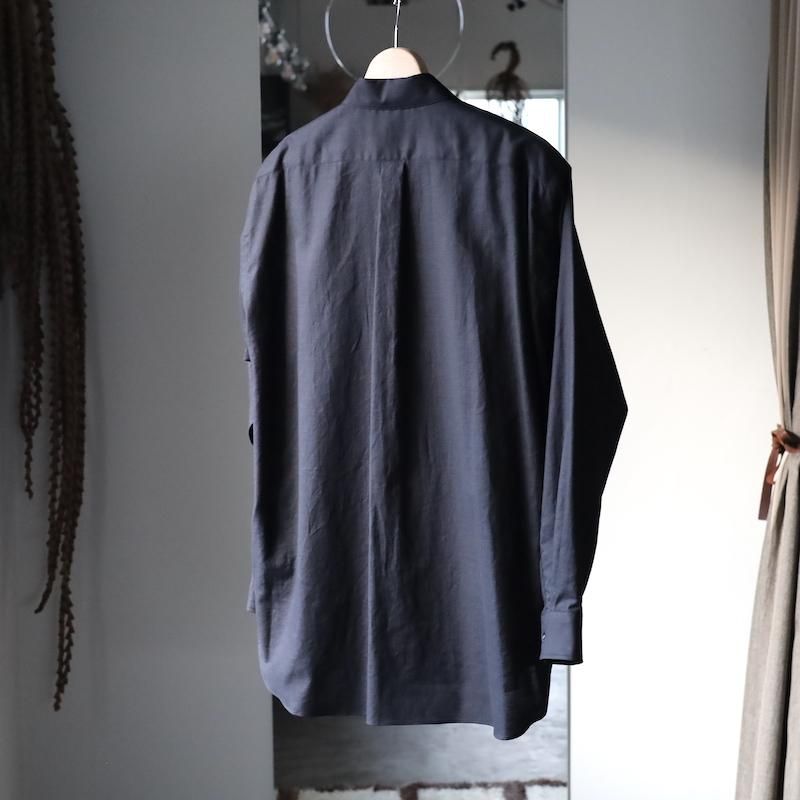 ssstein】COTTON SILK OVERSIZED REGULAR COLLAR SHIRT - HUUKU