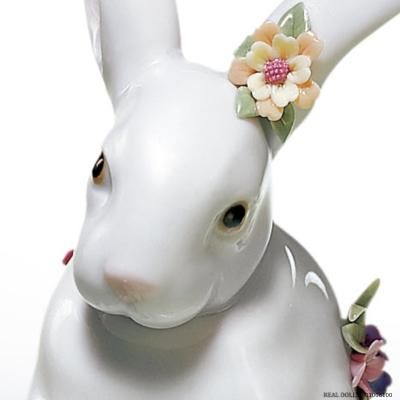 リヤドロ＞花飾りの白うさぎ② – KAWANO ONLINE SHOP