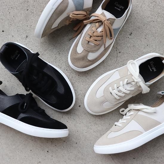 【日本入手困難】Drill fabric and suede sneakers スニーカー スエードコンビスニーカー RP-337 | 履き心地にこだわった日本製