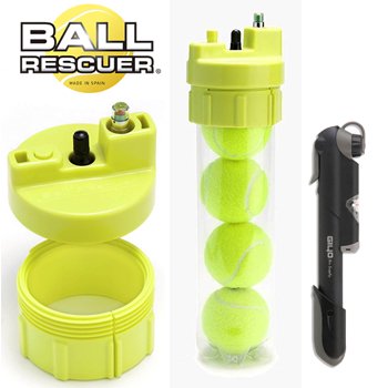 【テニスボール空気圧維持・回復装置】ボールレスキュー（Ball Rescuer）セット（空気入れ付）