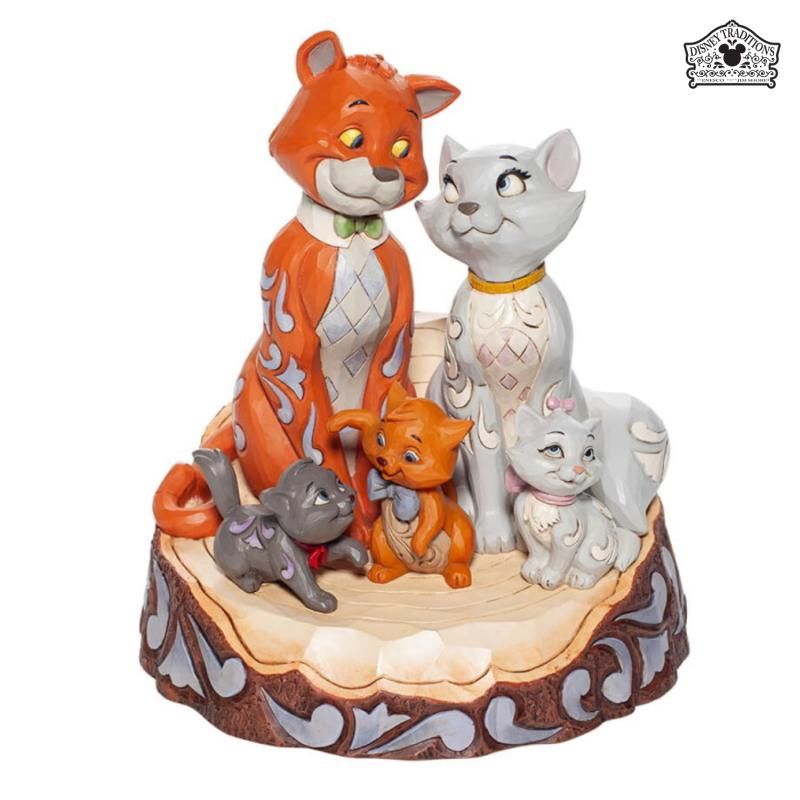 Jim Shore ディズニートラディション おしゃれキャット ファミリー