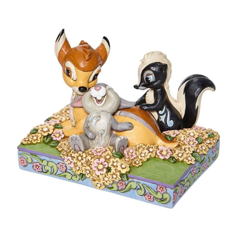 Jim Shore ディズニートラディション バンビ とんすけ フラワー Jim Shore ディズニートラディション バンビ とんすけ フラワー
