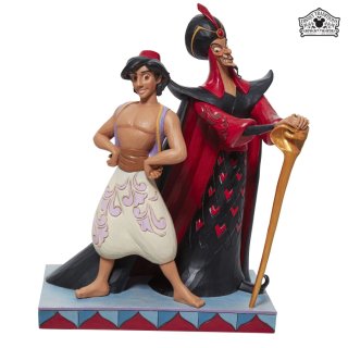 【JIM SHORE】ディズニートラディション：Aladdin & Jafar Good vs Evil