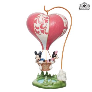 【JIM SHORE】ディズニートラディション：Mickey & Minnie Heart-Air Ball