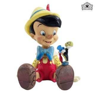 【JIM SHORE】ディズニートラディション：ピノキオ & ジミニー・クリケット シッティング