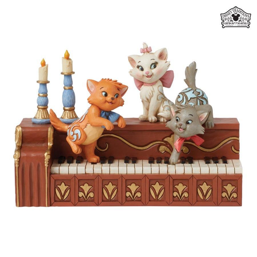 新品【Disney Traditions】おしゃれキャット キトゥンズピアノ JIM SHORE】ディズニートラディション：おしゃれキャット