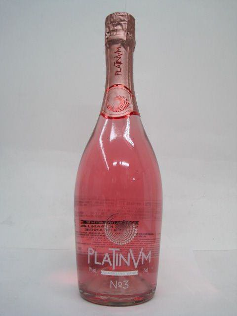 プラチナム フレグランス ＮＯ.3 ピンク （ローズ＆オレンジ） 750ml ボトル内でキラキラと粒子が躍る - 洋酒と焼酎のちゃがたパーク