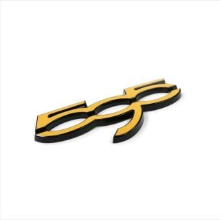 【希少/廃盤品】EVE DESIGN ロゴインパクト2 イエロー forアバルト 希少/廃盤品】EVE DESIGN ロゴインパクト2 イエロー forアバルト