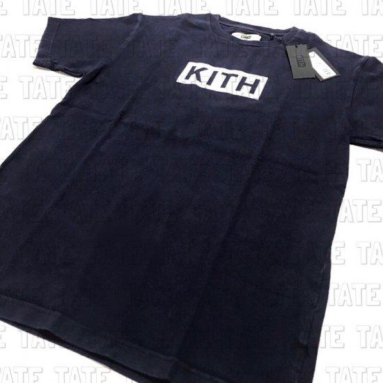 ★新品 KITH キス クラシックボックスロゴ Tシャツ ネイビー -