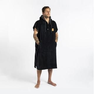 SLOW TIDE PONCHO BLACK