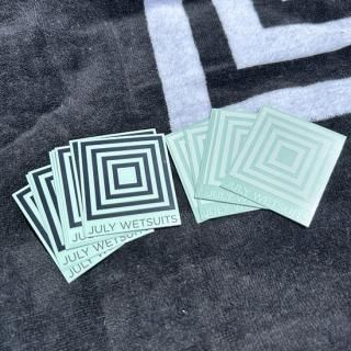 JULY WETSUITS  STICKERBLACKWHITE