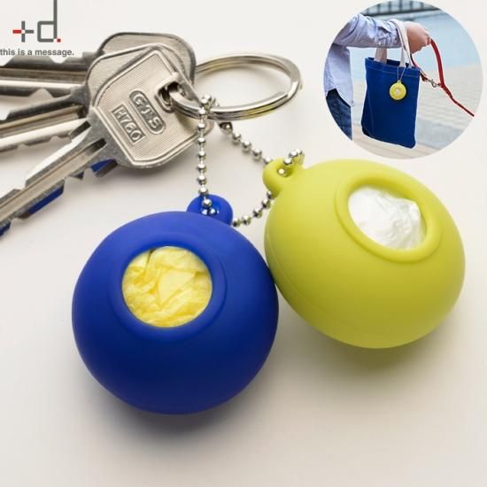 D Pocket ポケット ビニール袋 収納 ストッカー ポリ袋 ゴミ袋 レジ袋入れ コンパクト キーホルダー 携帯 便利グッズ ペット 買い物 おしゃれ プレゼント かわいい 心ときめく生活雑貨 Mecuーメクー