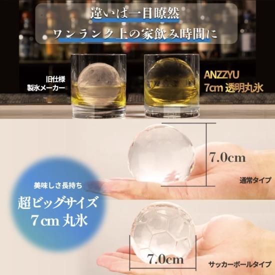 ANZZYU アイスボールメーカー 2個取り | 透明氷メーカー - 心 ANZZYU アイスボールメーカー 2個取り | 透明氷メーカー - 心