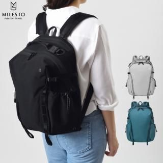 ミレスト MILESTO リュック リュックサック サイドバックル バックパック 13インチPC収納 防水 防滴 強撥水 耐水 バック キャリーオン メンズ レディース おしゃれ 登山
