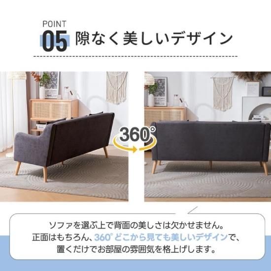 グレーの2人掛けソファ クッション付き ソファ 2人掛け グレー 開梱設置サービス付 ローソファ フロア