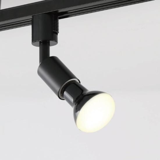 M2933-71-46】スポットライト ブラック 6灯 電球付き ダクトレール