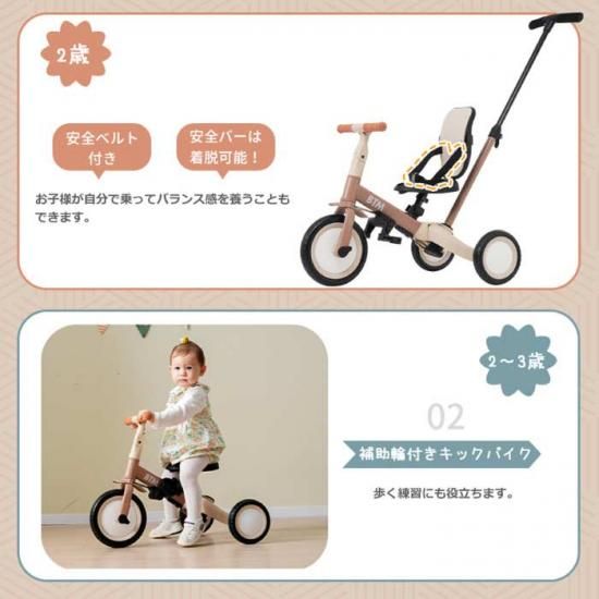 Amazon.co.jp: Nijakise子供用三輪車 5in1三輪車 ランニング