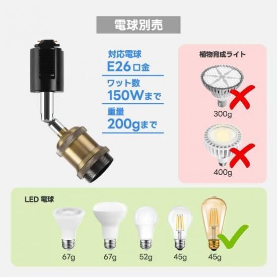 ダクトレール用ソケット12個　電球オマケ　インテリア　店舗　カフェ 楽天市場】ダクトレール用 ソケットの通販