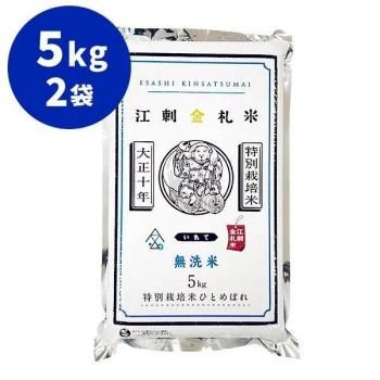 江刺金札米ひとめぼれ 無洗パック米5kg×2袋